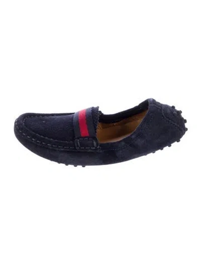 Pre-owned Gucci Babies' Kid Boy's Leather Dress Loafers In Blue