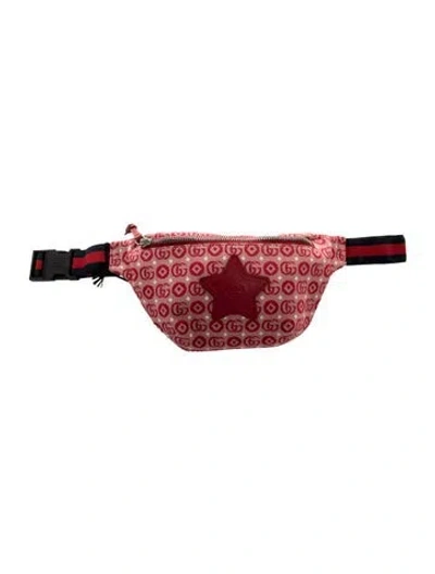 Pre-owned Gucci Kid Girl's Patterned Belt Bag W/tags In Red