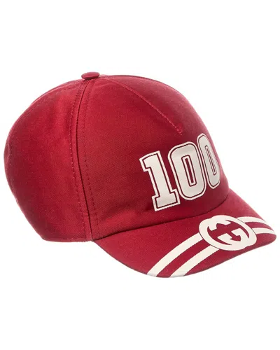 Gucci Kids Baseball Cap In Red