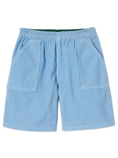 Gucci Kids Boys' Corduroy Bermuda Shorts With Sophisticated Waist In Blue