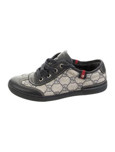 Pre-owned Gucci Kids Boys Low Top Sneakers In Blue