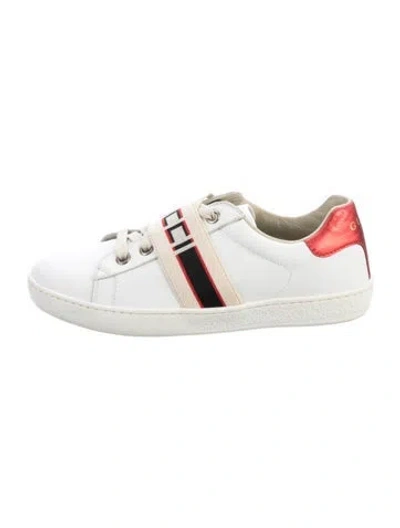 Pre-owned Gucci Kids Boys Low Top Sneakers In White