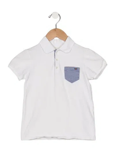 Pre-owned Gucci Kids Boys' Patterned Short-sleeve Polo In White
