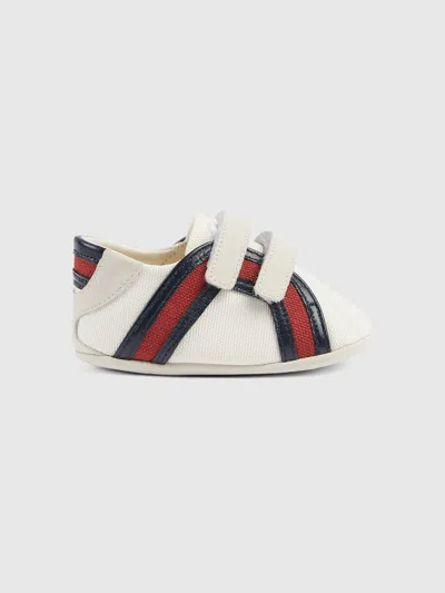 Gucci Kids Classic Mini Canvas Sneakers For Boys In White