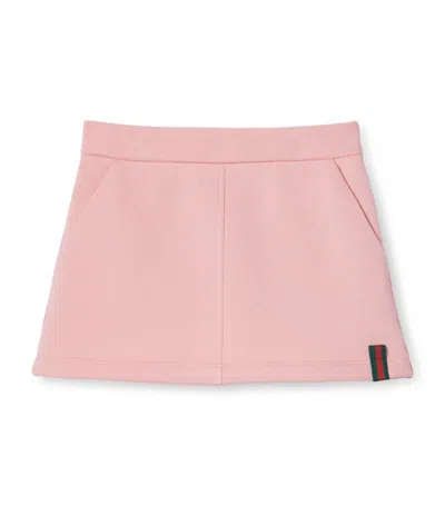 Gucci Kids Cotton Mini Skirt (4-12 Years) In Pink