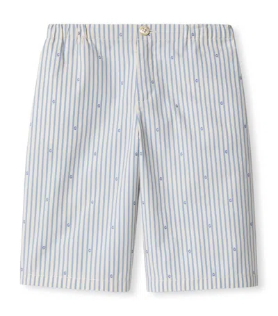Gucci Kids Cotton Striped Shorts (4-12 Years) In Multi