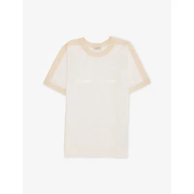 Gucci Kids' Crew-neck Cotton T-shirt Dusty White/mc