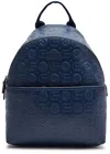 Gucci Kids Gg And Geometric Coated Canvas Backpack In Blue