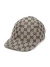 Gucci Kids Gg Fabric Baseball Cap In Gray