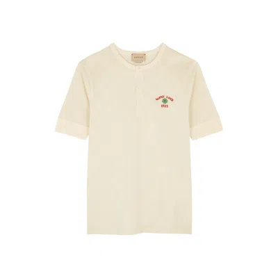 Gucci Kids Gg-pointelle Cotton T-shirt (6-10 Years) In Neutral