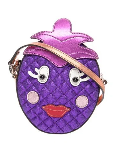 Pre-owned Gucci Kids Girl's Pineapple Bag In Purple