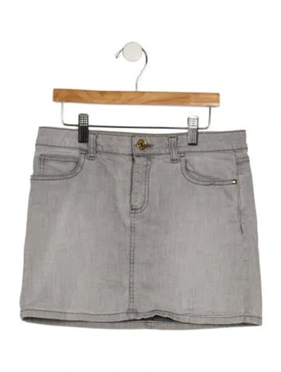 Pre-owned Gucci Kids Girls Demin Ladybug Skirt In Grey