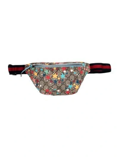 Pre-owned Gucci Kids' Girls' Gg Supreme Waist Bag In Brown