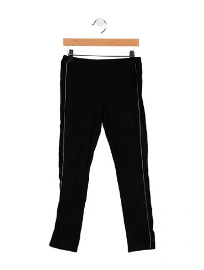 Pre-owned Gucci Kids Girls' Glitter Accent Pants In Black/gold