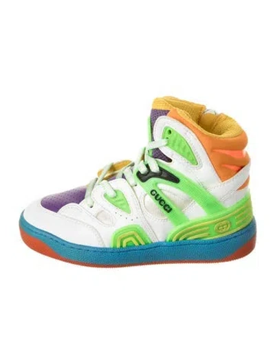 Pre-owned Gucci Babies' Kids Girls High Top Sneakers  W/tags In White