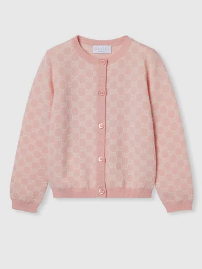 Gucci Kids Girls Mini Rib-trim Crewneck Sweatshirt In Pink