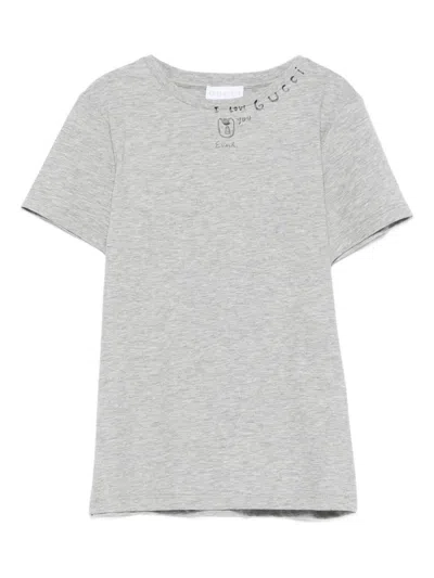 Gucci Kids Gray Cotton T-shirt