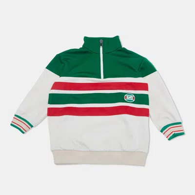 Pre-owned Gucci Kids Green Jersey Gg Applique Jacket 4yrs
