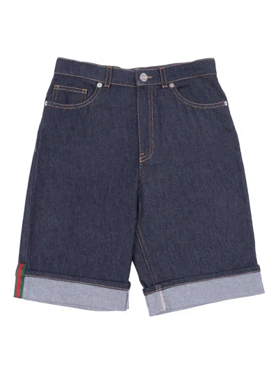 Gucci Kids J Bermuda Reactiv Certified De In Blue