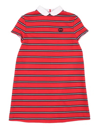 Gucci Kids J Ss Dress Punto Stoffa Baiade In Red