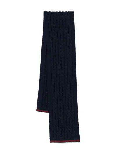 Gucci Kids Junior Long Tresy Tricot Scarf In Blue