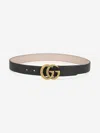 Gucci Gg Logo-buckle Leather Belt In Black