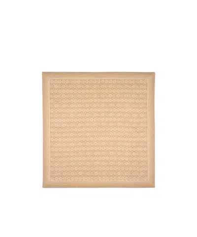 Gucci Kids Logo Patch Blanket In Beige And Ivory