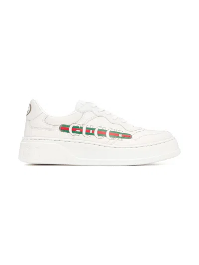 Gucci Kids Logo Printed Lace-up Sneakers In Animal Print