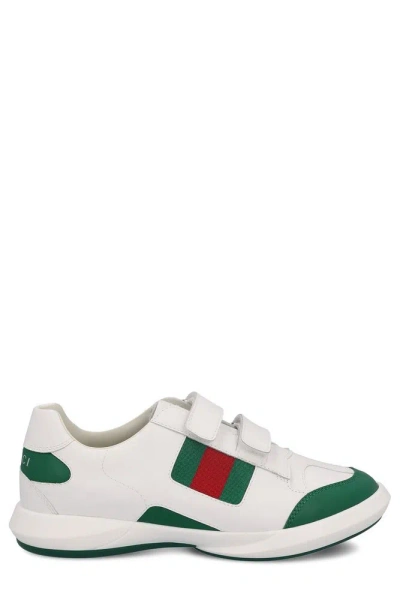 Gucci Kids Logo Printed Round Toe Sneakers In Multi