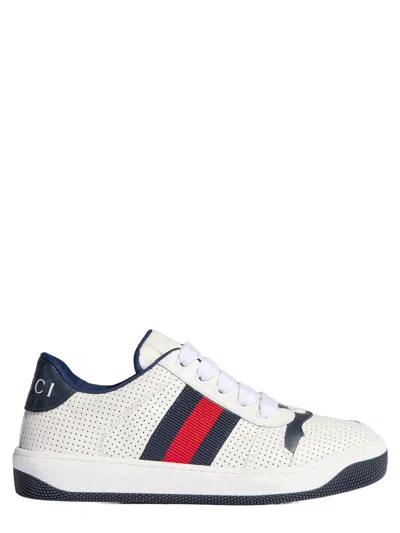 Gucci Kids Mini Lace-up Sneakers With Web Detail In Multi