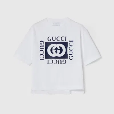 Gucci Kids Mini Logo Printed Crew Neck T-shirt In Multi