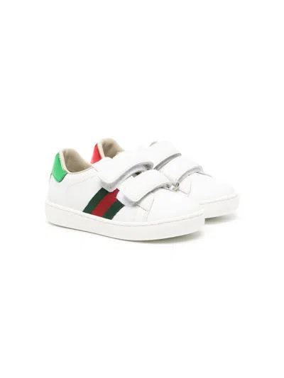 Gucci Kids Mini Stylish Sneakers For Boys In White