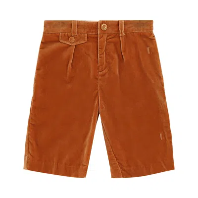 Pre-owned Gucci Kids Pleated Velvet Shorts 'red Orange' | Kid's Size 6