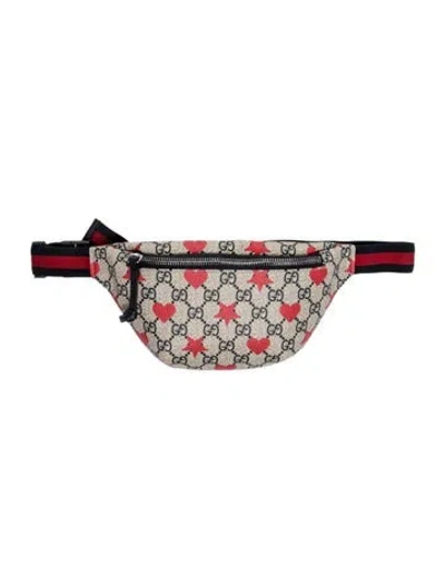 Pre-owned Gucci Kids Printed Gg Belt Bag In Neutrals