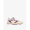 Gucci Ivoire/gr.wh/ro.an/g Kids' Re-web Leather Low-top Trainers Eur 29 / 11 Uk In Ivoire/gr.wh/ro.an/g