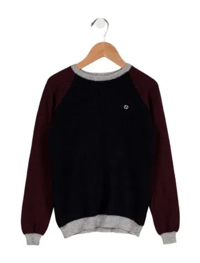 Pre-owned Gucci Kids Round Neck Sweater In Blue