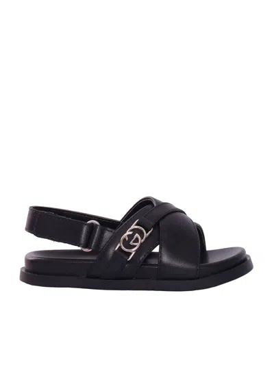 Gucci Kids Sandal Leather, R.s. Real Beti In Blue