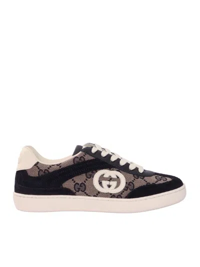Gucci Kids Sneaker Leather, R.s. Suede Sw In Blue