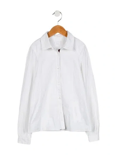 Pre-owned Gucci Kids' Solid Button Up Shirt In White