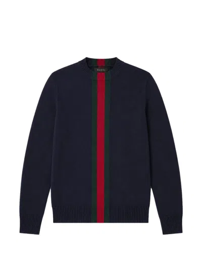 Gucci Kids Sweater With Striped Details In Brown