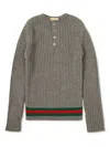 Gucci J Ls Crew Neck In Grey