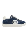 Gucci Kids Toddler Interlocking G Trainers In Blue