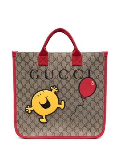 Gucci Kids Tote Bag With Print In Brown