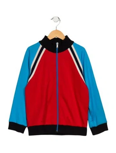 Pre-owned Gucci Kids Track Zip Jacket In Blue/red/white