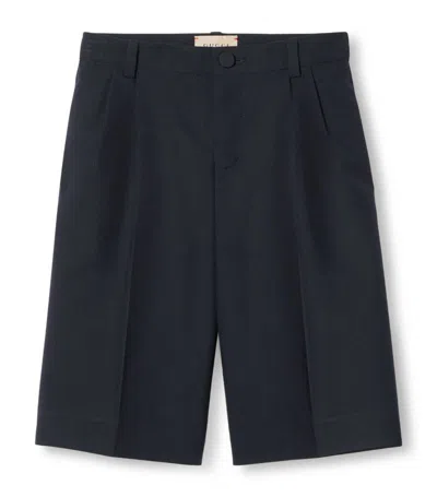Gucci Kids Wool Shorts (4-12 Years) In Blue