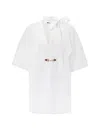 Gucci Kimono Shirt In White Cotton Popeline  In White
