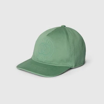 Gucci Canvas Baseball Hat In Green