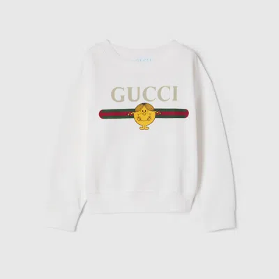 Gucci Kids' Kinder-sweatshirt Aus Baumwolle Mit Print In White