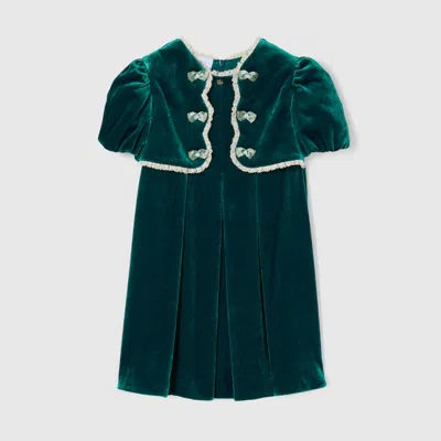 Gucci Velvet Dress In Green