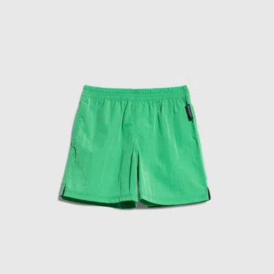 Gucci Kindershorts Aus Nylonfroissé In Green